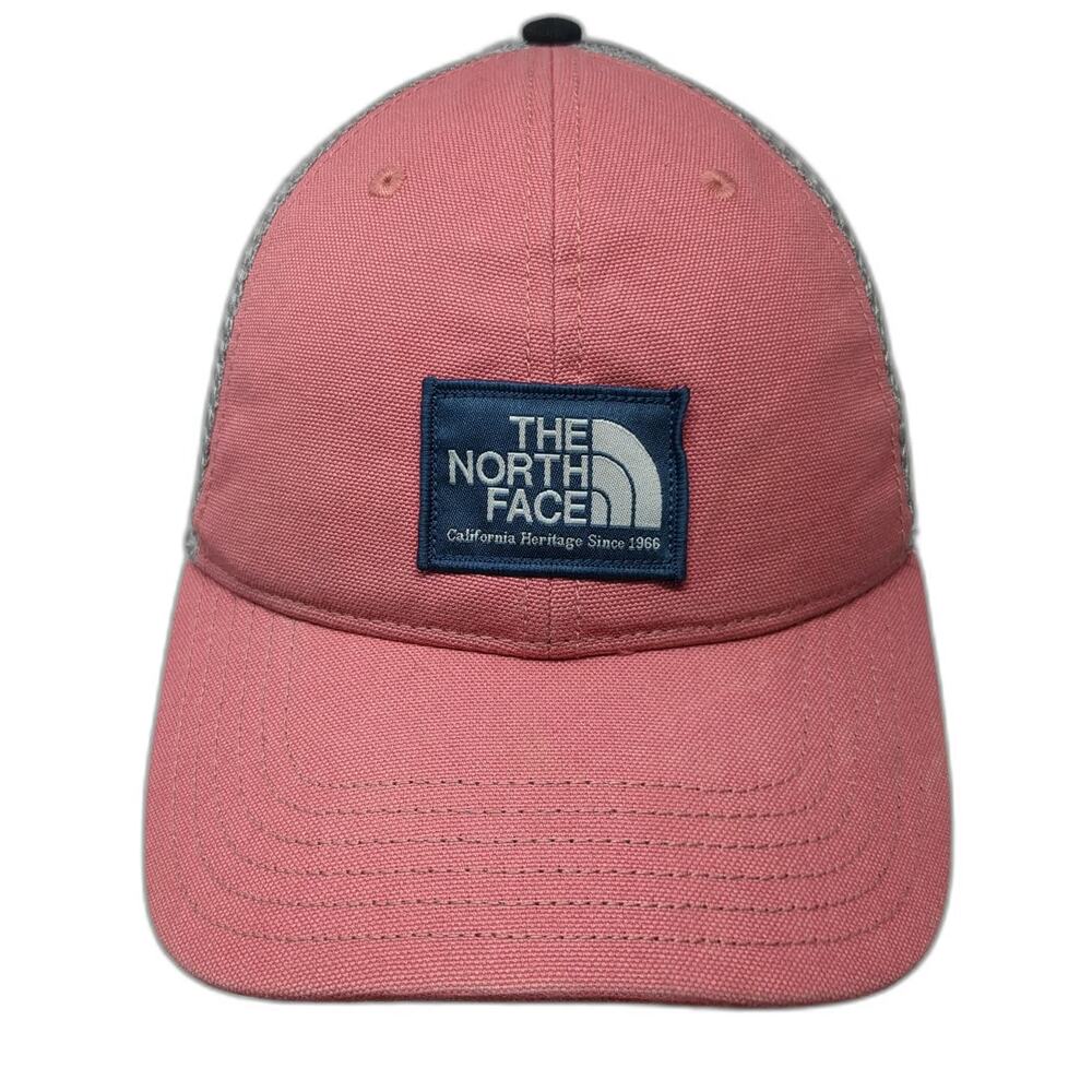 The North Face Trucker Hat Pink One Size Snapback Mesh Patch California Heritage